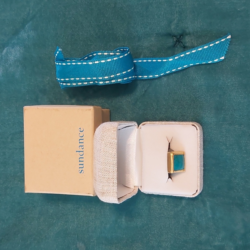 Sundance Phenomena Turquoise 24kt And Oxidized Sterling Silver Ring - Picture 5 of 5